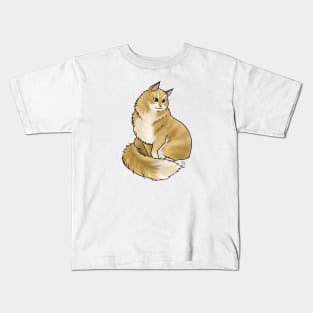 Cat - Siberian Cat - Cream Bicolor Kids T-Shirt